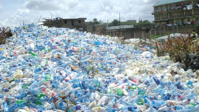 Dumpsite of plastic